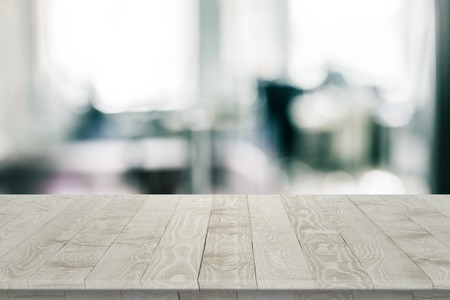 Empty wooden table perspective for product