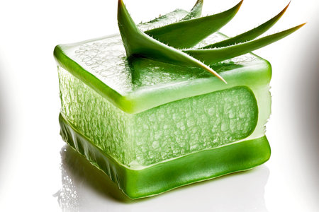 thick healthy pulp of aloe vera used in cosmetologyの写真素材