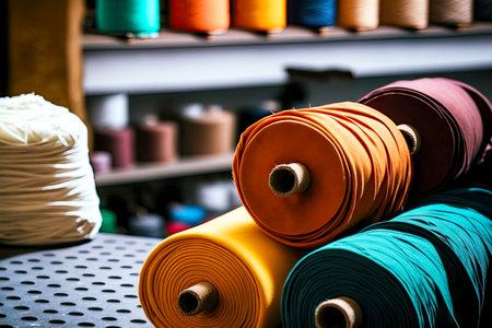 sewing workshop fabric rolls for sewing clothes textile industry
