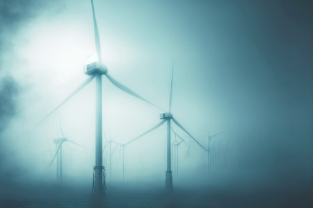 renewable resources in environment of system for obtaining wind energy in fog