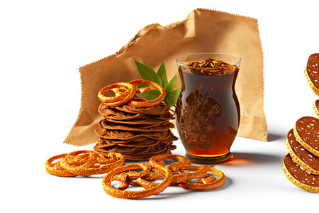 wonderful snack for drinks and beer in form of dried brezel
