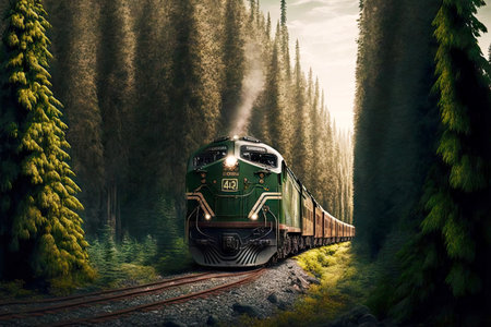 railway transport amazing journey by rail train driving through live green forests