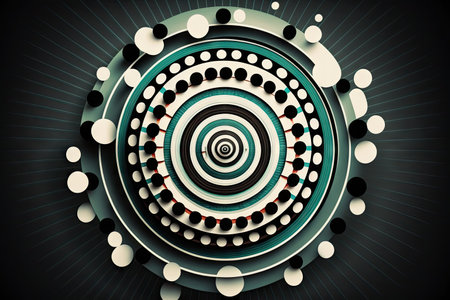 abstract circles in shape of bullseye target of business, generative ai