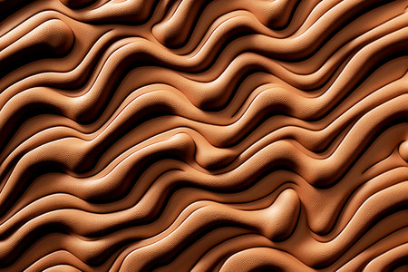 abstract brown pattern for background from plasticine texture, created with generative aiの素材