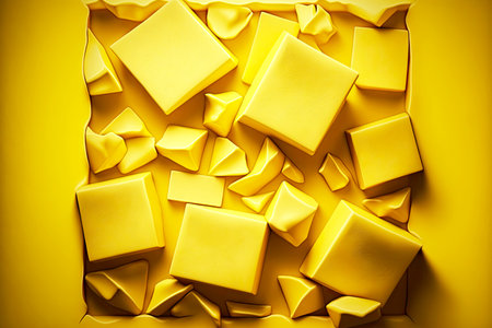 soft yellow abstract square rough plasticine texture, created with generative aiの素材