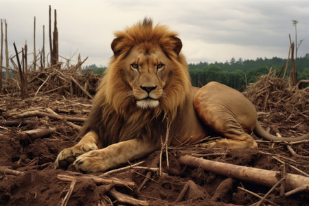 endangered species empty habitats due to deforestationの素材