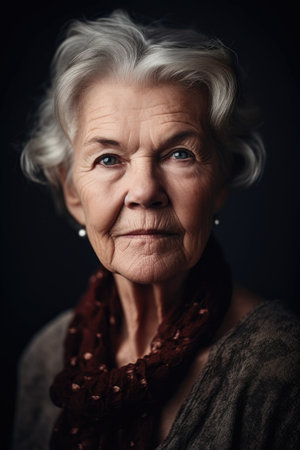 shot of a senior woman looking thoughtfully at the cameraの素材