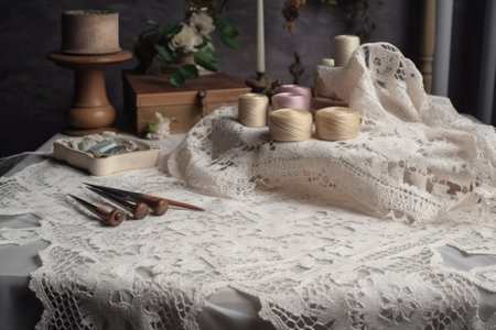 crochet woman, needle and pattern for hobby craft quality fabric in studioの素材