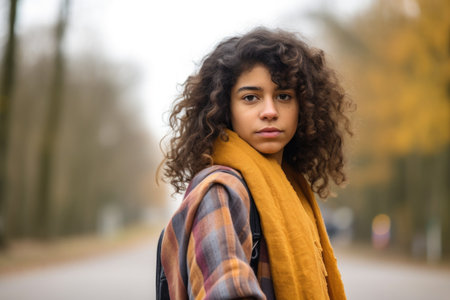 portrait of a confident young woman standing outdoors with her skateboardの素材