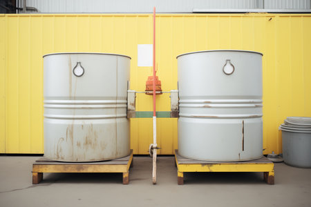 large metal drums for oil and vinegarの素材