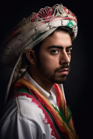 shot of a man in traditional mexican dressの素材