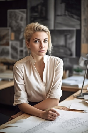 shot of an attractive female architect in her officeの素材