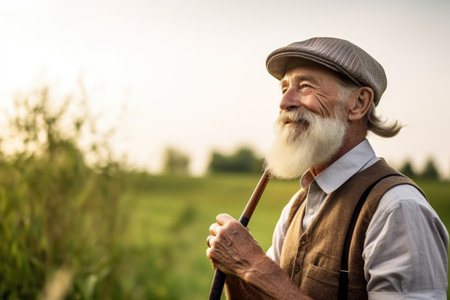 shot of a senior man enjoying himself golfing outdoorsの素材