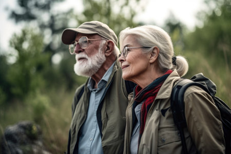 shot of a senior couple enjoying an outdoor hike togetherの素材