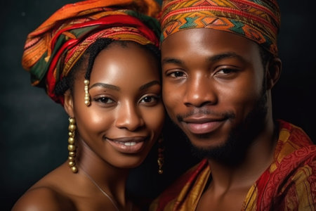 portrait of an ethnic african coupleの素材