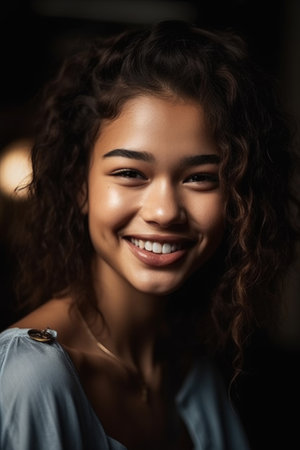 cropped shot of an attractive young woman smiling at the cameraの素材