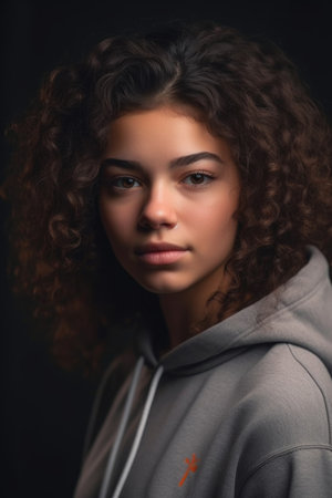 portrait of a beautiful young woman in sportswearの素材