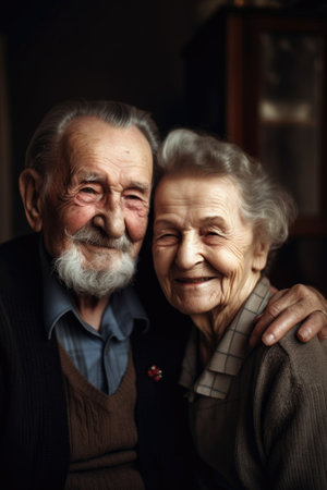 portrait of an affectionate senior couple spending some time together at homeの素材