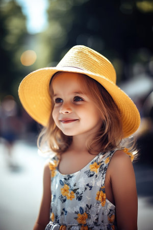 shot of an adorable little girl enjoying a day outdoorsの素材