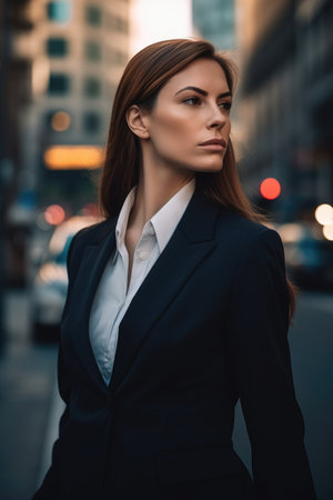 shot of a female lawyer in the cityの素材