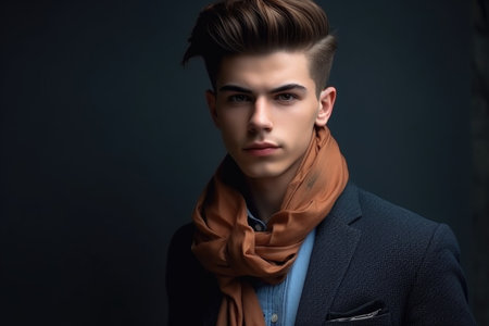 cropped portrait of a stylish young person wearing a chic outfitの素材