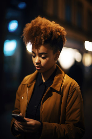 shot of a young woman using her smartphone to send a textの素材
