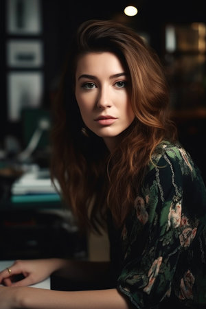 shot of a beautiful young fashion editorの素材