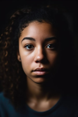 Photo pour portrait of a young woman experiencing racial discrimination against her - image libre de droit