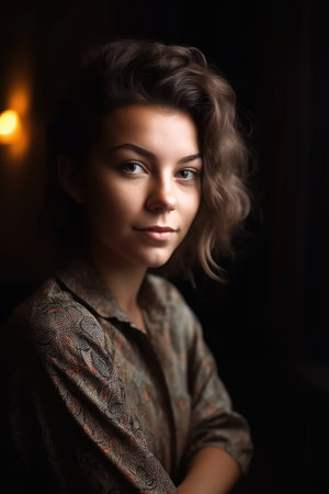 shot of a young woman posing for the cameraの素材