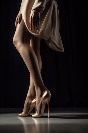 cropped shot of a model wearing high heelsの素材