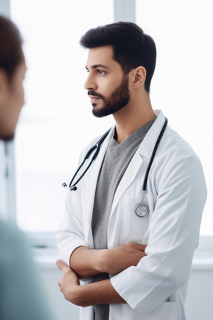 cropped shot of a man at the doctor for an appointmentの素材