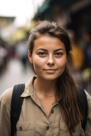 portrait of a confident young woman working at an ngo in the cityの素材
