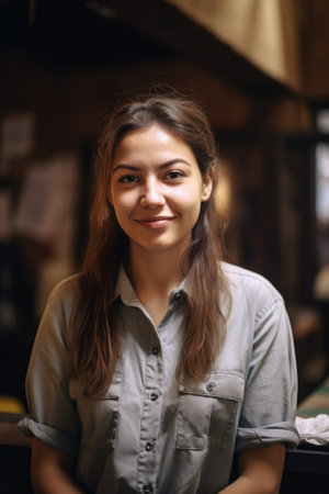 portrait of a confident young woman working at an ngo in the cityの素材