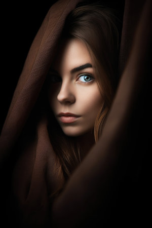 shot of a beautiful young woman with her face hiddenの素材