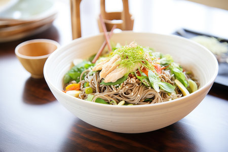 soba noodle salad with edamame and sesame seedsの素材