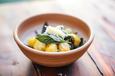 gnocchi bowl with butter and sage leavesの素材