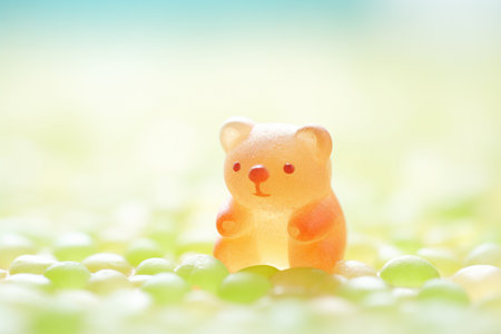 single gummy bear enlarged with macro lensの素材