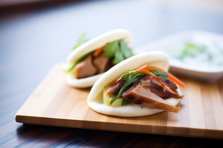 peking duck bao buns, dim sum styleの素材