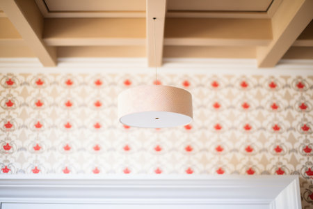 smoke alarm on a patterned ceiling, interior designの素材