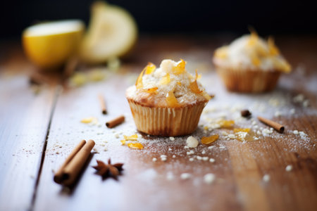 pear muffins with cinnamon sugar dustingの素材