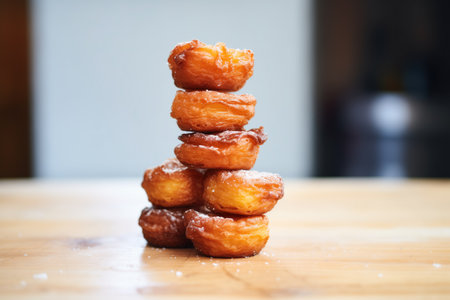 stacked kouign-amann with melting sugarの素材