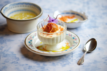 gulab jamun with creamy rabri topping drizzleの素材