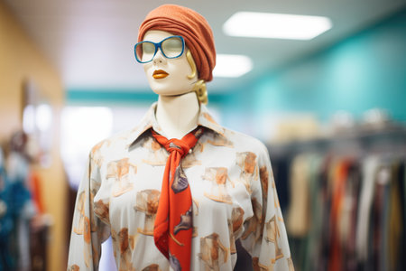 mannequin dressed in thrift store clothing findsの素材