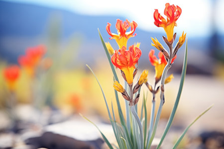 kangaroo paw flowers adding color to arid settingsの写真素材