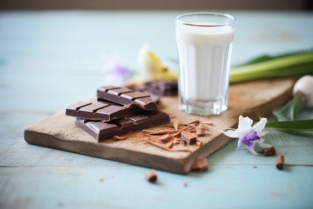 vegan chocolate made with cocoa and natural sweetenersの素材