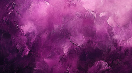 Abstract texture of purple and magenta oil paint, layered with rough brush marks and sharp highlights for a striking visual impactの素材