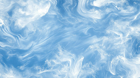 Soft blue and white oil paint strokes mimicking sky-like patterns, with gentle texture and flowing brush marks for a serene backgroundの素材