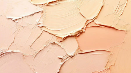 Subtle peach and beige oil paint texture with smooth, delicate layers and faint brushstroke details, perfect for a soft backgroundの素材