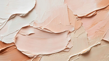 Subtle peach and beige oil paint texture with smooth, delicate layers and faint brushstroke details, perfect for a soft backgroundの素材