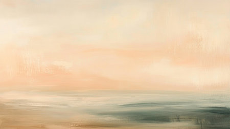 Subtle peach and beige oil paint texture with smooth, delicate layers and faint brushstroke details, perfect for a soft backgroundの素材
